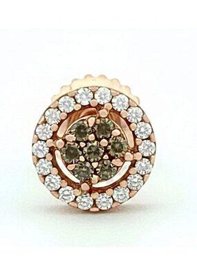 Genuine Diamond Stud *Single* Earring Solid 14k Rose Gold